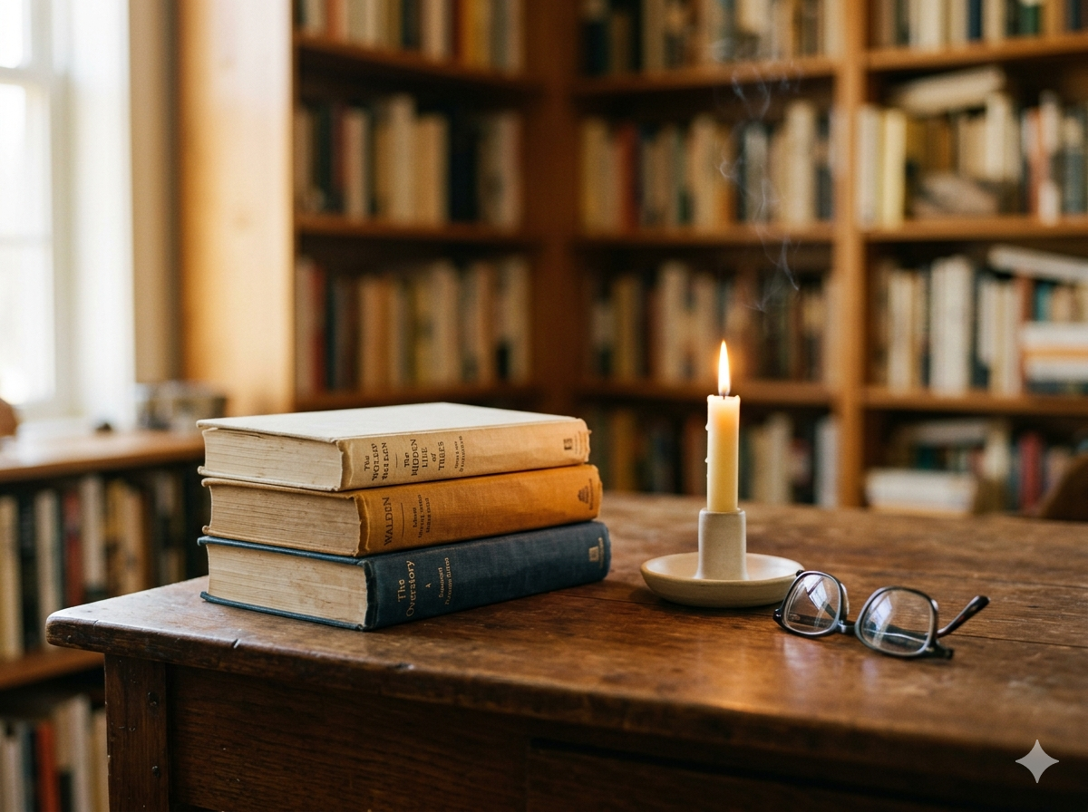 Books and candle