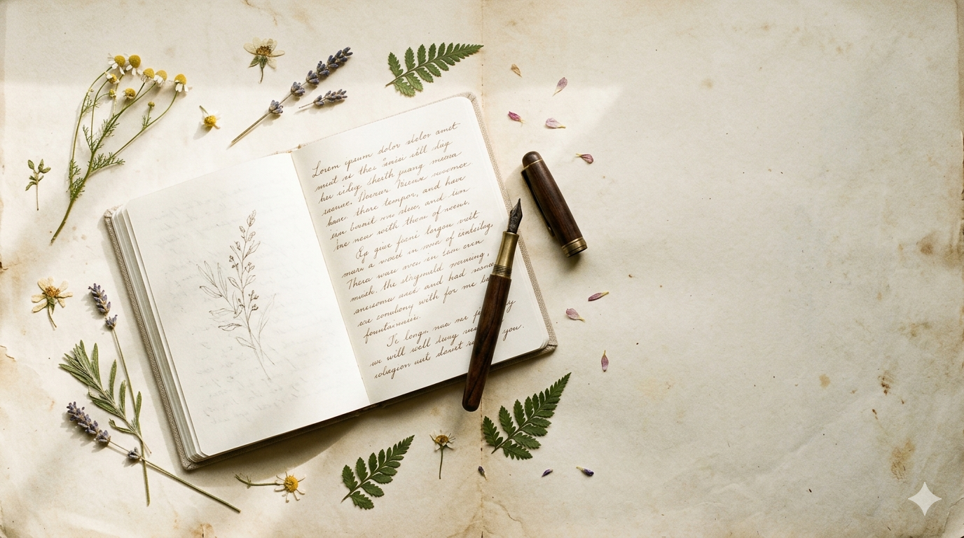 Journal with botanicals
